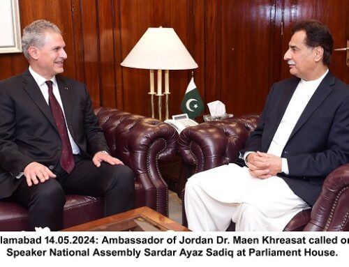 Jordanian Ambassador to Pakistan Calls on NA Speaker